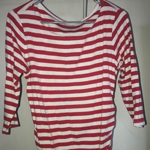 Motherhood maternity long-sleeved striped shirt